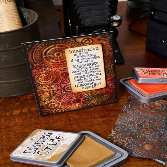 Sizzix Textured Impressions Embossing Folder by Tim Holtz-Vault Gears {3}