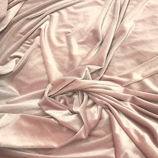 1 Yard Stretch Velvet Fabric Soft Silky 4 Way Stretch Polyester Spandex for Apparel Costumes Dancewear and Decorations 58 - 60 Inch Width Copper {5}