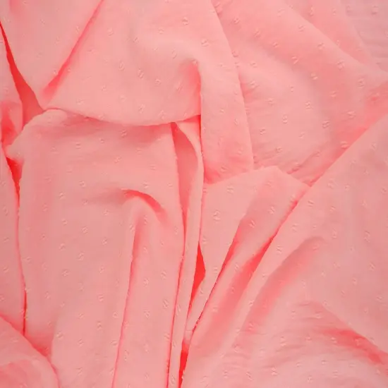 1 Yard CEY Air Flow W/Swiss Dot Fabric, 58/59&Prime; Wide 100% Polyester PINK LT {1}