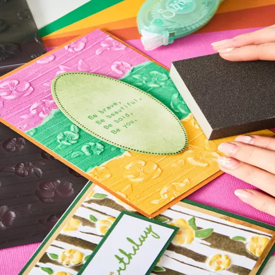 Sizzix 3D Textured Impressions Emboss Folder By Stacey Park-Serene Sophisticate {6}