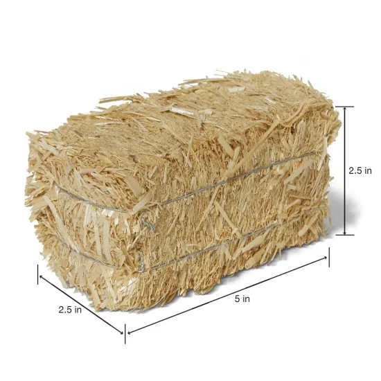 FloraCraft Decorative Natural Straw Bale 2/Pkg-2.5"X2.5"X5" {4}