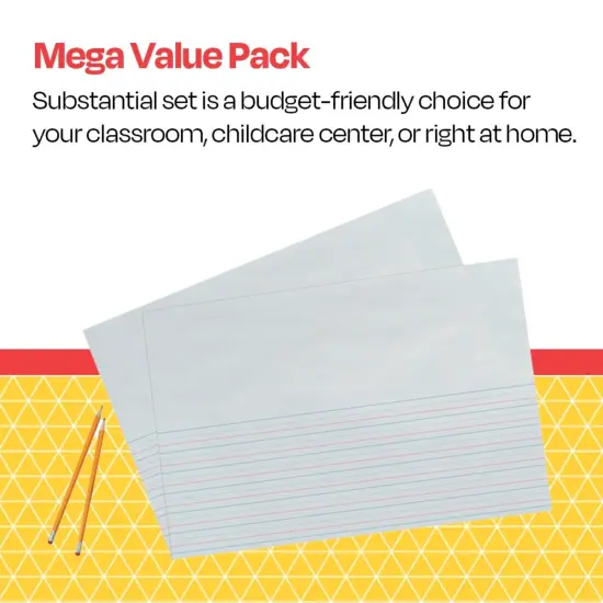School Smart Red & Blue Storybook Paper, 5/8 Inch Ruled Long Way, 18 x 12 Inches, 250 Sheets {7}