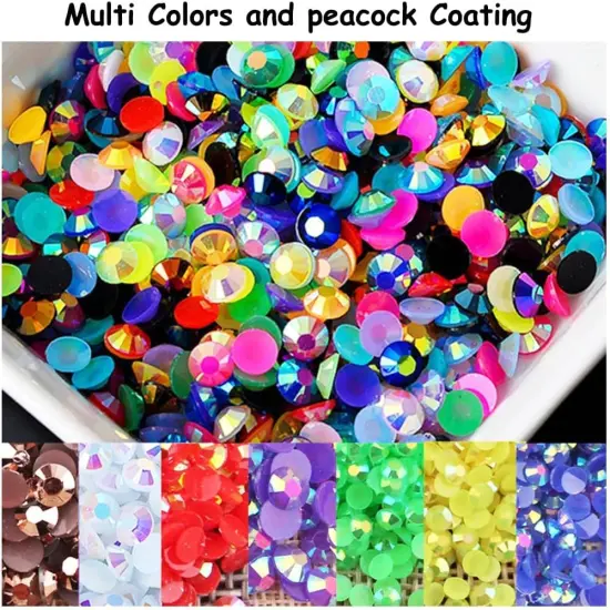 22000PCS 3/4/5mm Resin Rhinestones wit Glue - 28 Multicolor {5}
