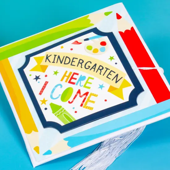 Big Dot of Happiness Kindergarten Here I Come - Kids Preschool Graduation Cap Decorations Kit - Grad Cap Cover {3}