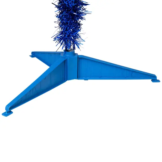 Northlight Pre-Lit Artificial Tinsel Christmas Tree - Blue - 4' - Clear Lights {7}