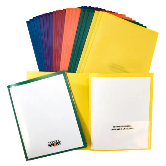 School Smart Take Home Folders, Assorted Colors, Set of 24 {1}