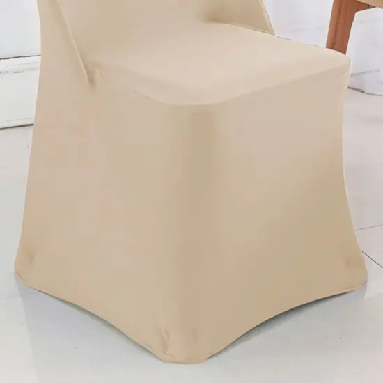 Champagne Folding Chair Cover for Classic Event Seating {6}