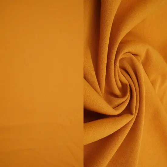 1 Yard Solid Techno Crepe Fabric, Heavy Stretch 58/60" Wide for Apparel MUSTARD {1}
