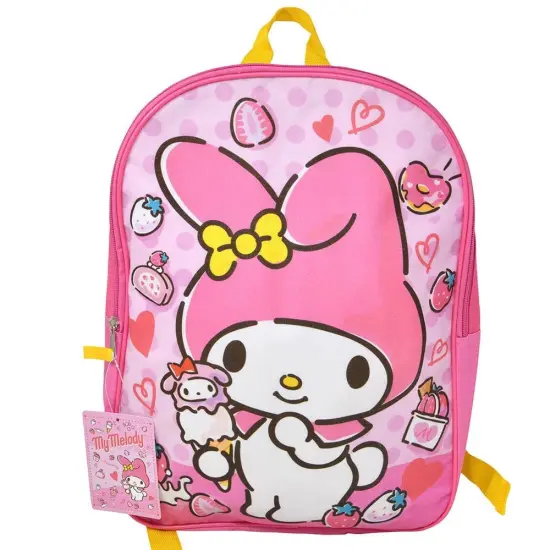 Hello Kitty My Melody 15" Pink School Backpack for Girls {1}