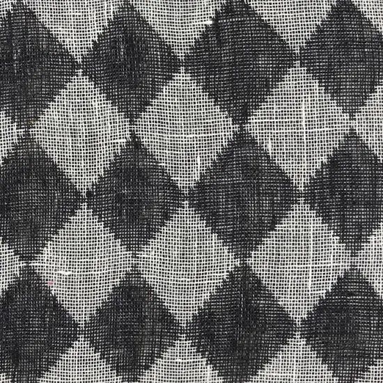 1 Yard Black White Pure Linen Yarn-Dyed Quilted Mesh Fabric Midweight 65 Inch Width Blk,White,Blk/Wt {2}