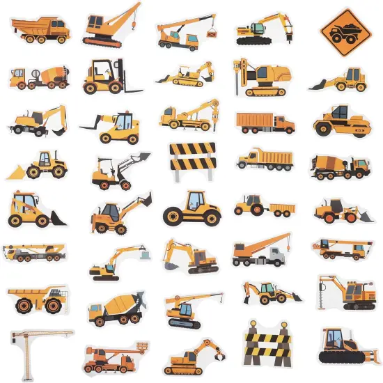 100 Pack Construction Stickers, Construction Party Favors, Birthday Decorations {2}