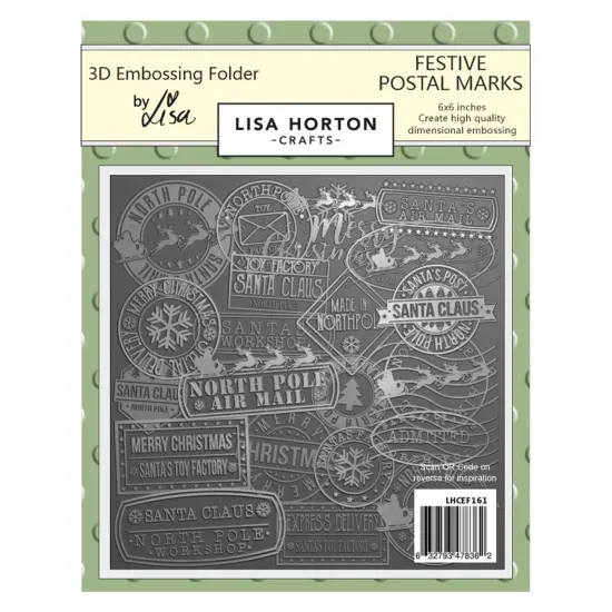 Lisa Horton Crafts Embossing Folder-Postal Marks North Pole {1}