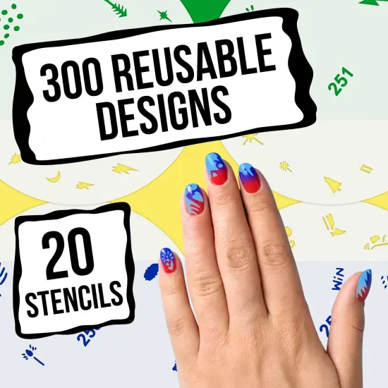 Airbrush Nail Stencils - Nail Art Stencils Series #13: 340 Unique Designs from 20 Individual Templates {4}