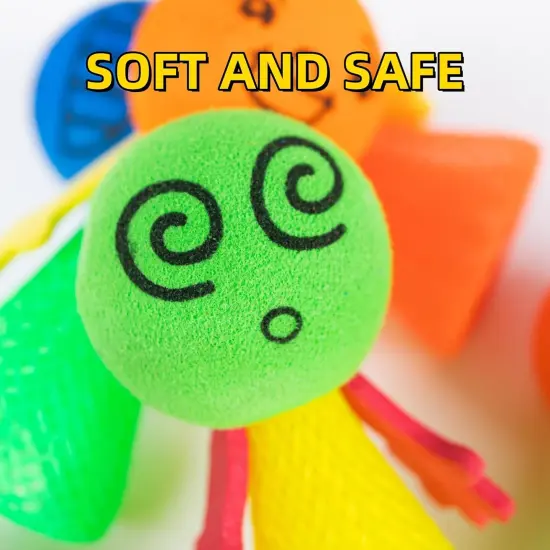 24Pcs Jumping Spring Rockets Launchers Toys-Fidget Emoticon Popper Toy Bouncy for Kids Toddlers Party Favors,Birthday Return Gifts,Valentines Day Gifts Goodie Bag Stuffers,Classroom Rewards Prizes {4}