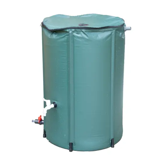 Lehman's Collapsible Rain Barrel, Durable Water Storage for Garden Irrigation, Space-Saving and Easy to Use, 66 Gallon Capacity {1}