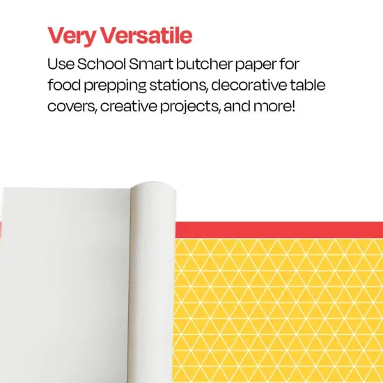 School Smart Kraft Wrapping Paper Roll, Uncoated, 50 lbs, 36 Inches x 1000 Feet, White {4}