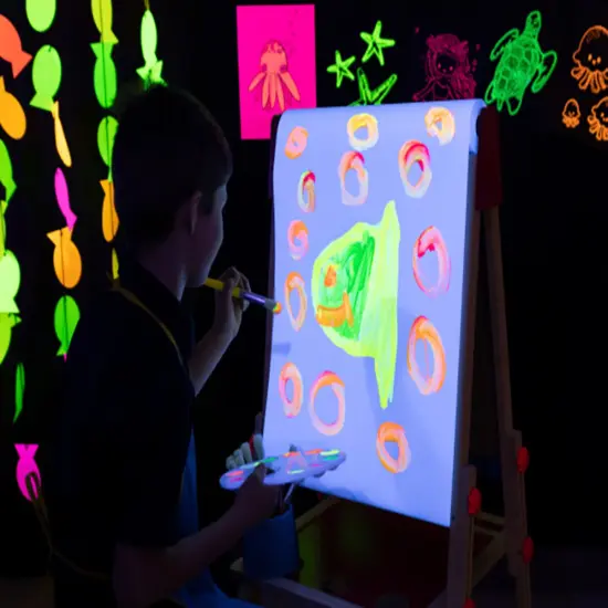 Prang Ready-to-Use Washable Tempera Paint Set, Assorted Metallic, Fluorescent, Glitter Colors,Pint Set of 6 {3}