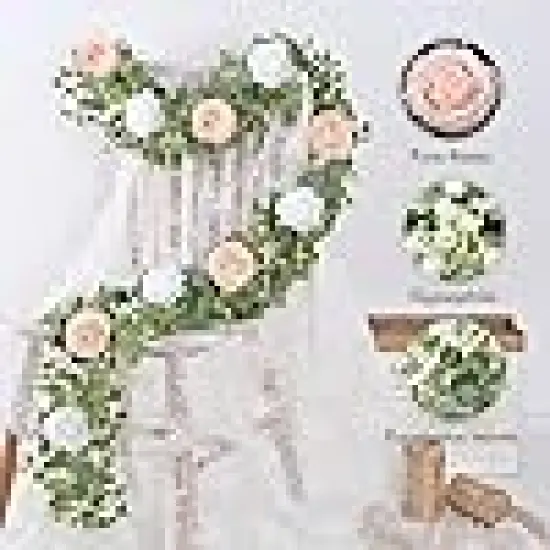 Fake Rose Greenery Floral Vines for Wedding Table Backdrop Party {3}