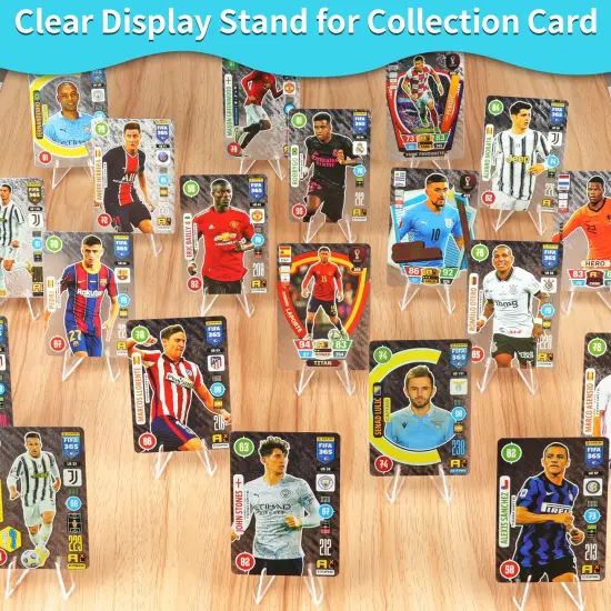 Card Display Stand, 20 Pack Small Easel Stand, Acrylic Picture Holder Stands, for Challenge Coin Graded Card Sports Card Trading Card PSA Card Baseball Card (2.2 Inch Tall) {4}