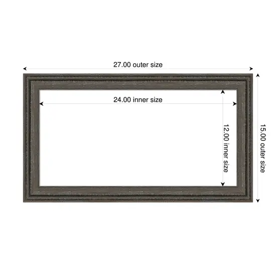 Upcycled Framed Dry Erase Magnetic Board Brown Grey {4}