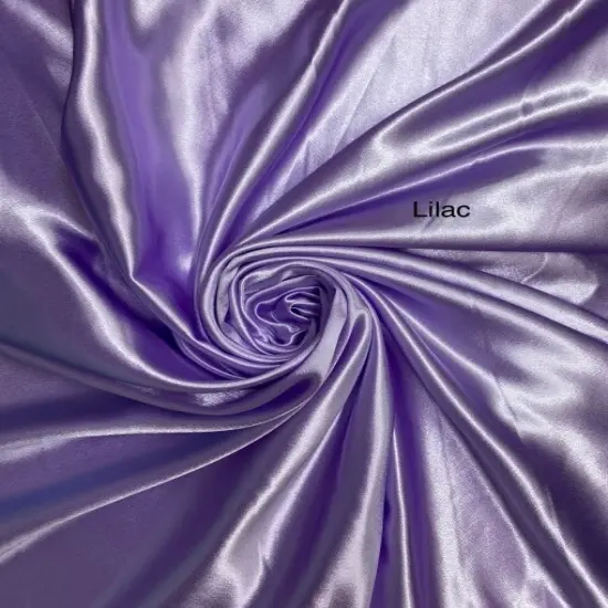 1 Yard Luxurious Crepe Satin Fabric Shiny Matte Double Sided Lilac 58 Inch Wide {1}
