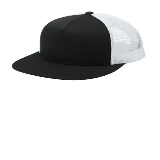 Sport-Tek&reg; YP Classics 5-Panel Classic Trucker Mesh Back Cap White/ True Navy/T N {4}