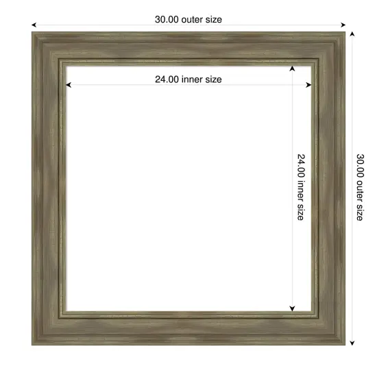 Alexandria Framed Dry Erase Magnetic Board Greywash {4}