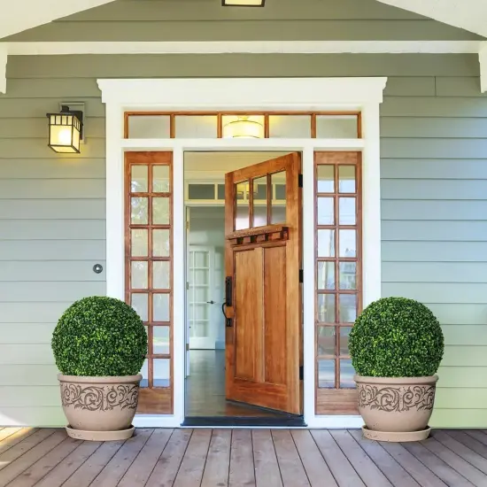 2 PCS Artificial Plant Topiary Balls Faux Boxwood Decorative Spheres for Wedding {4}