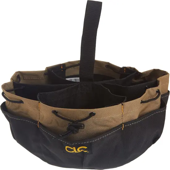 Drawstring Bucket Bag - 18 Pocket (Black) {1}