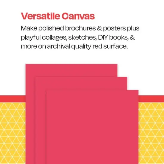 School Smart Folding Bristol Board, 9 x 12 Inches, Red, Pack of 100 {4}