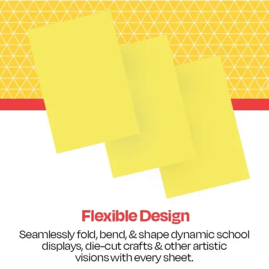 School Smart Folding Bristol Board, 12 x 18 Inches, Canary, Pack of 100 {5}