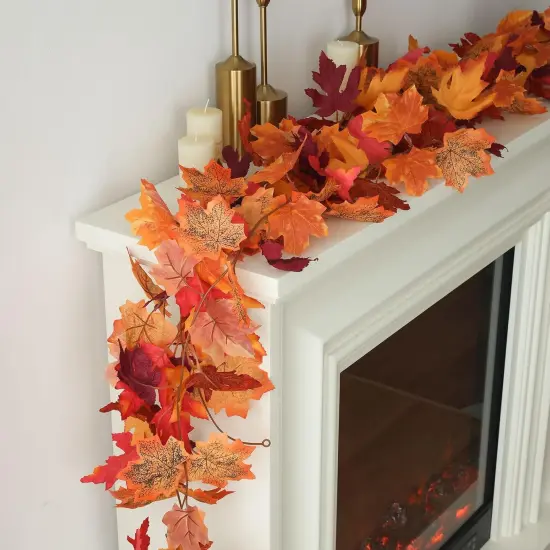 3 Strands Artificial Fall Maples Leaf Garland {4}