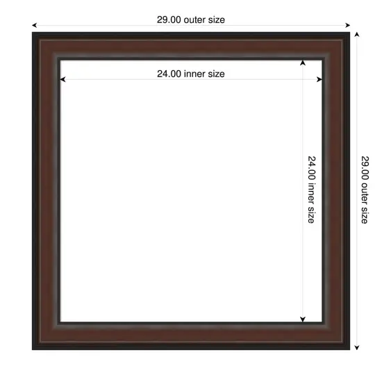 Harvard Walnut Framed Dry Erase Magnetic Board {4}