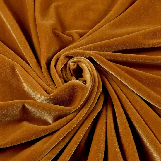 1 Yard Stretch Velvet Fabric for Apparel Costumes and Crafts 58/60 Inch Width Copper {1}