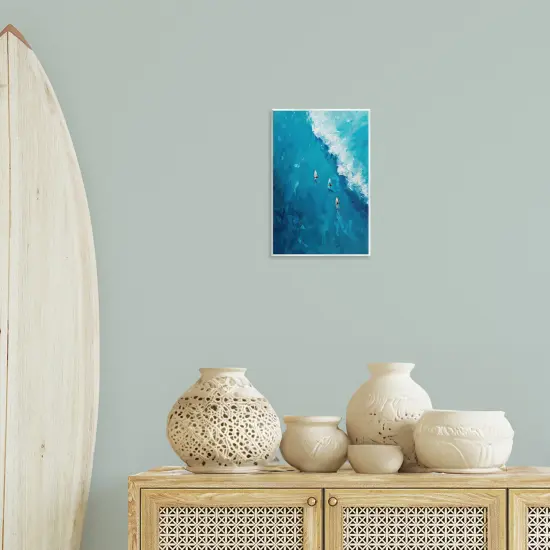 Stupell Industries Aerial Surfers Approaching Wave Wall Plaque Design by LSR Design Studio {2}