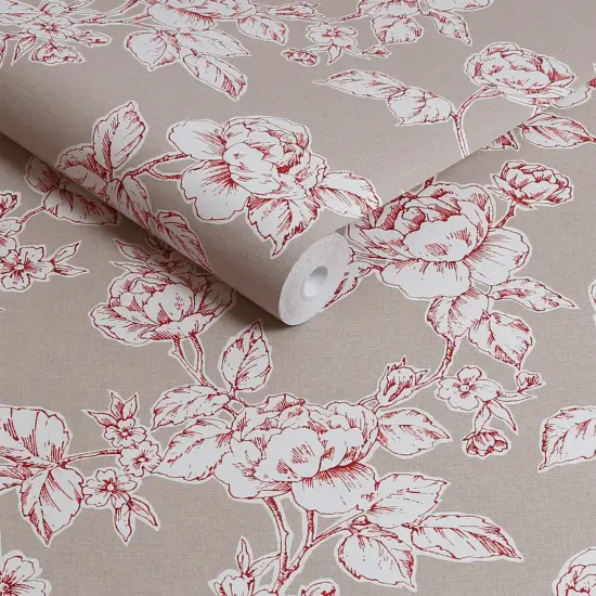 Laura Ashley Pollington Roses Dark Dove Grey Wallpaper {3}