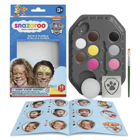 Snazaroo Face Paints - Set of 12, Skye & Rubble Paw Patrol {1}