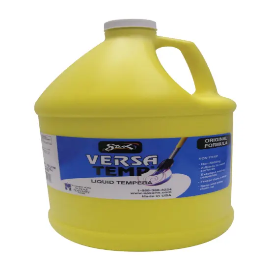 Sax Versatemp Heavy-Bodied Tempera Paint, 1 Gallon, Primary Yellow {1}