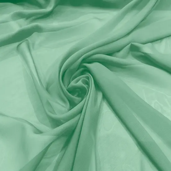 1 Yard 58/60" Width Solid Chiffon Lightweight Soft Polyester Fabric Mint {1}