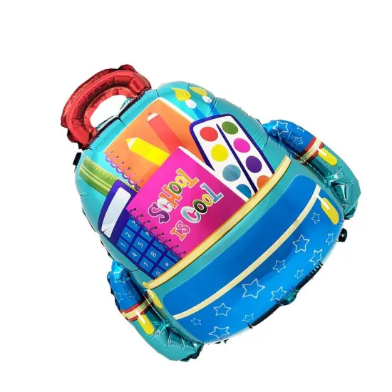 LA Balloons&reg; 24 Inch School Is Cool Backpack Blue Balloon {3}