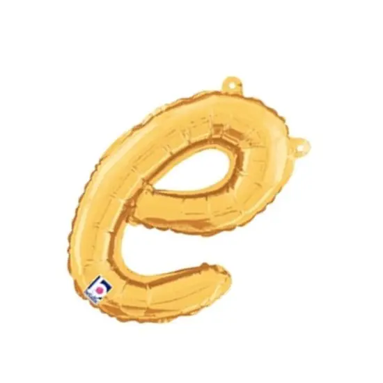 Betallic&reg; 14 inch Script Letter E Gold Air Fill Only {4}
