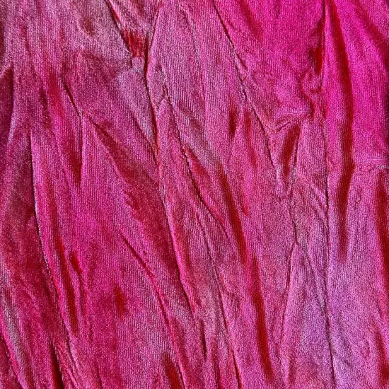1 Yard Tie Dye Stretch Velvet Polyester Spandex Fabric Dancewear Cosplay 60&rdquo; Width Coral {1}