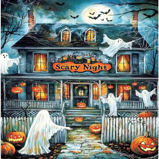 Halloween House Diamond Art Painting Kits {1}