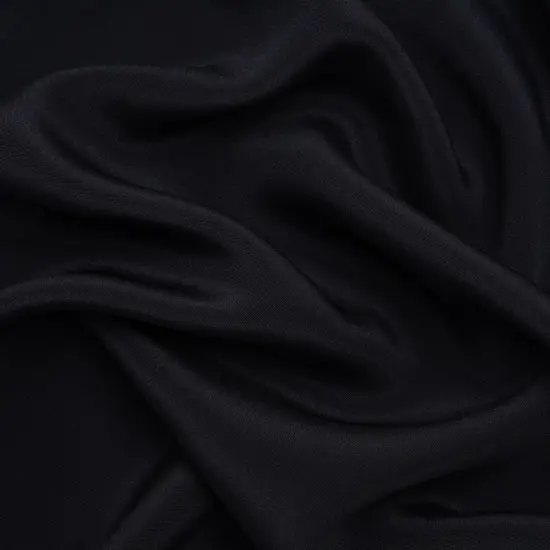 1 Yard Premium Midnight Silk 4 Ply Crepe Fabric for Formalwear Projects, 44 Inches Width {1}
