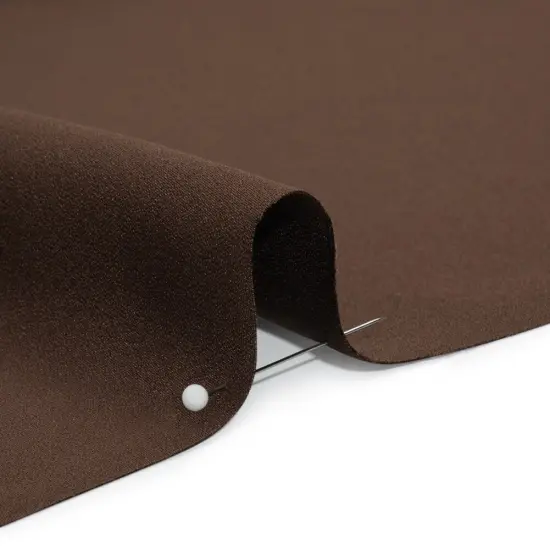 1 Yard Solid Dark Brown Silk Crepe Fabric Four Ply for High End Fashion, 44 Inches Width {2}