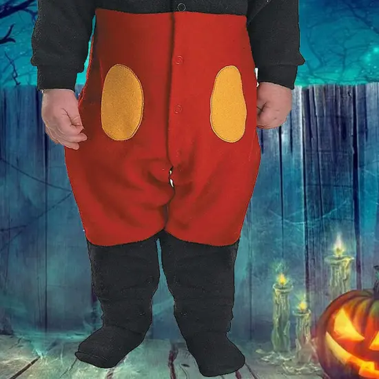 Mickey Mouse Infant Costume Bodysuit with Hood Snap Closure {3}