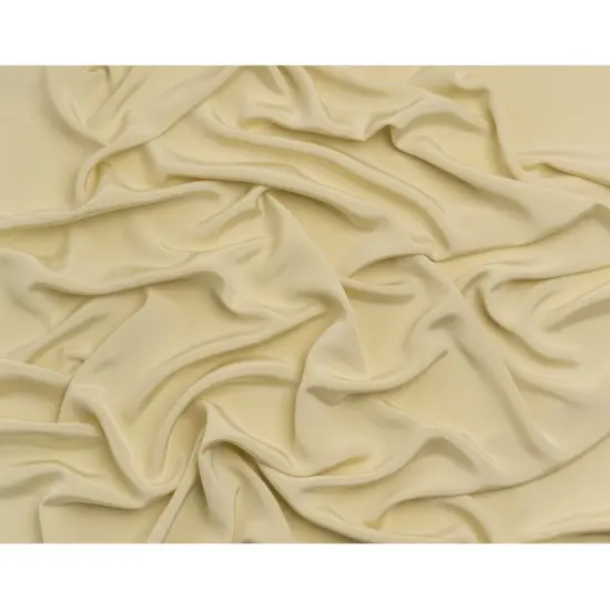 1 Yard Young Wheat Silk Crepe Fabric, 44" Wide Luxury 4 Ply Material for Fashion & Tailoring {3}