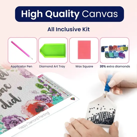 Inspirational Floral 5D Diamond Painting Kits for Adults 12x16 {5}