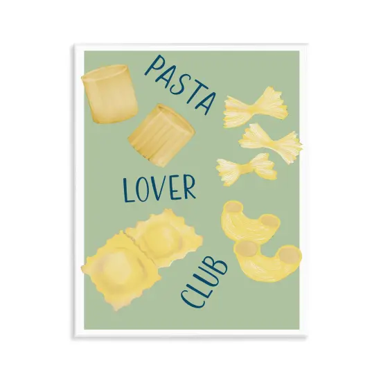Stupell Industries Minimal Pasta Lover Club Wall Plaque, design by Robin Maria {1}