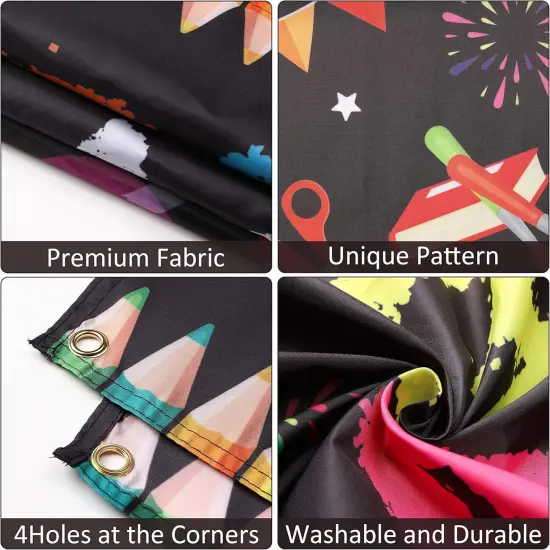 2pcs Welcome Back to School Backdrop Banner School Party Decorations {2}